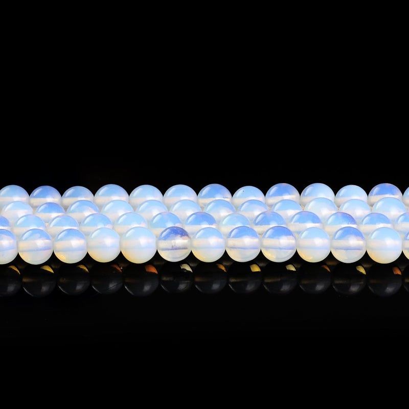 STAR LOONG Natural Stone Beads 4mm Opal Gemstone Round Loose Beads Crystal Energy Stone Healing Power for Jewelry Making DIY,1 Strand 15" - Image 5
